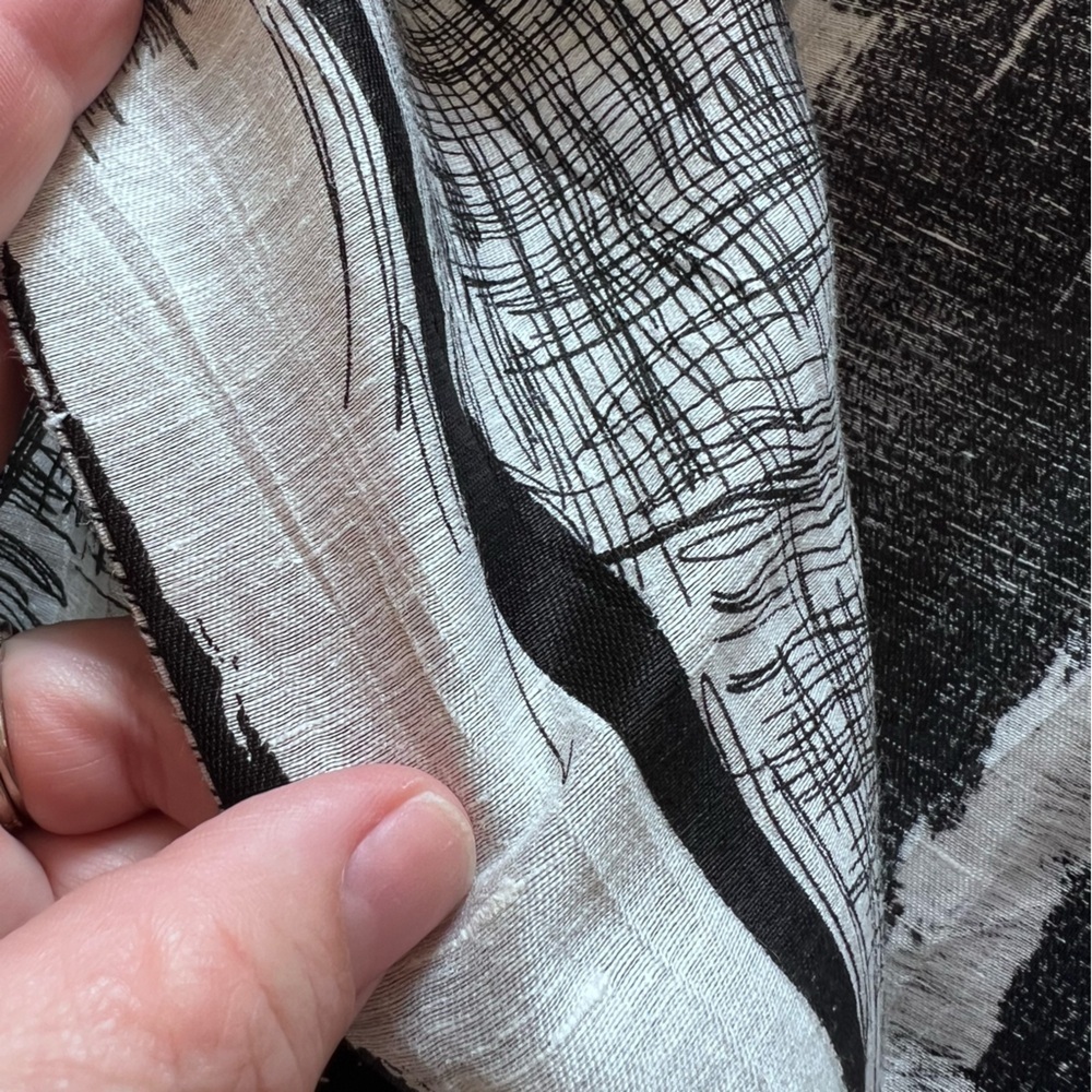 Chicos Linen Abstract Art to Wear Jacket Black and White size XL - Picture 11 of 12